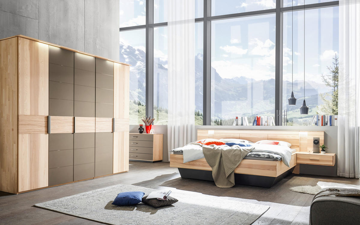 BETTANLAGE 180/200 cm  in Eschefarben   - Eschefarben, Design, Holz (180/200cm) - Valdera