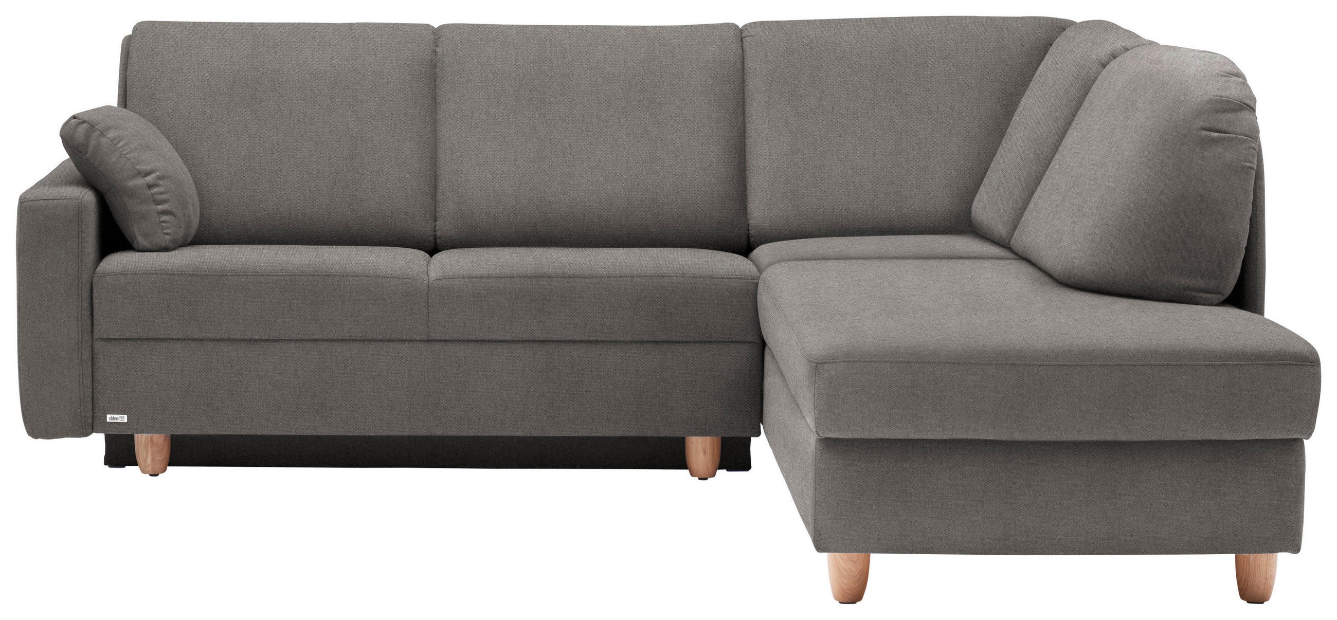 ECKSOFA in Flachgewebe Schlammfarben  227/208 cm  - Schlammfarben/Eichefarben, KONVENTIONELL, Holz/Textil (227/208cm) - Sedda
