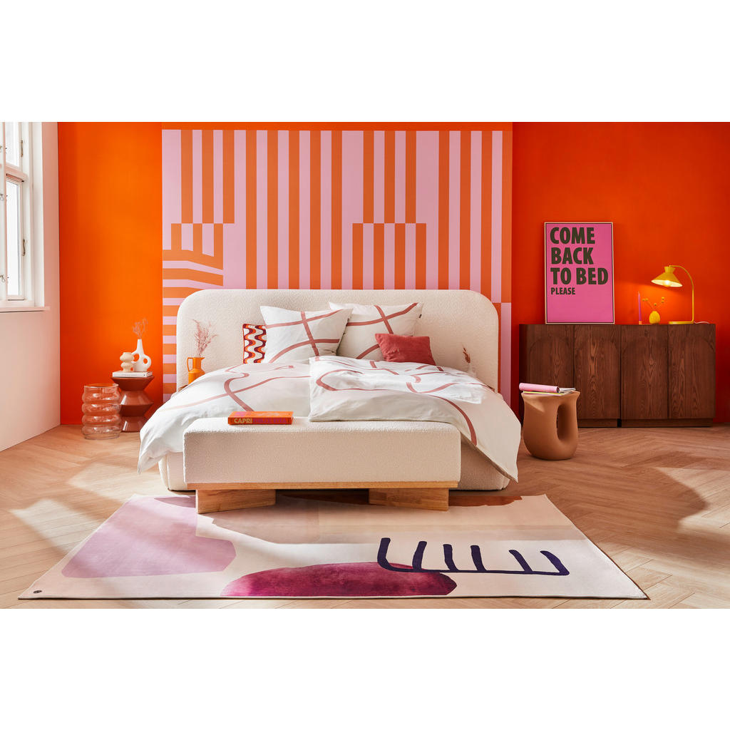 Thumbnail - Musterring Wendebettwäsche JustB! by Bettina Zimmermann, Creme, Weiß, Terracotta, Textil, Abstraktes, 135x200 cm, Oeko-T...