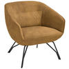 COCKTAILSESSEL in Echtleder Currygelb  - Currygelb/Anthrazit, Design, Leder/Metall (76/80/73cm) - Joop!