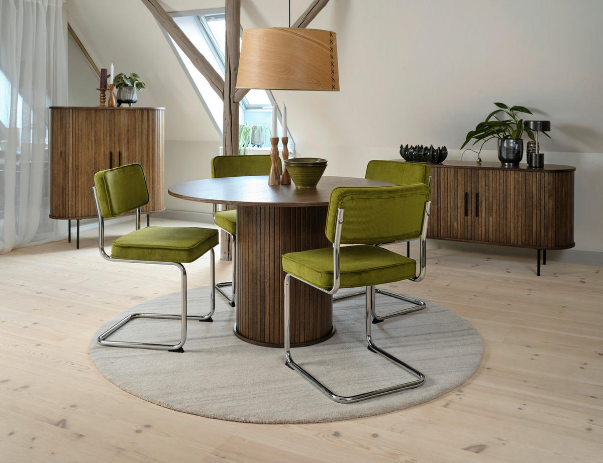 MATBORD i trämaterial 120/120/75 cm   - ekfärgad, Trend, trämaterial (120/120/75cm) - home24