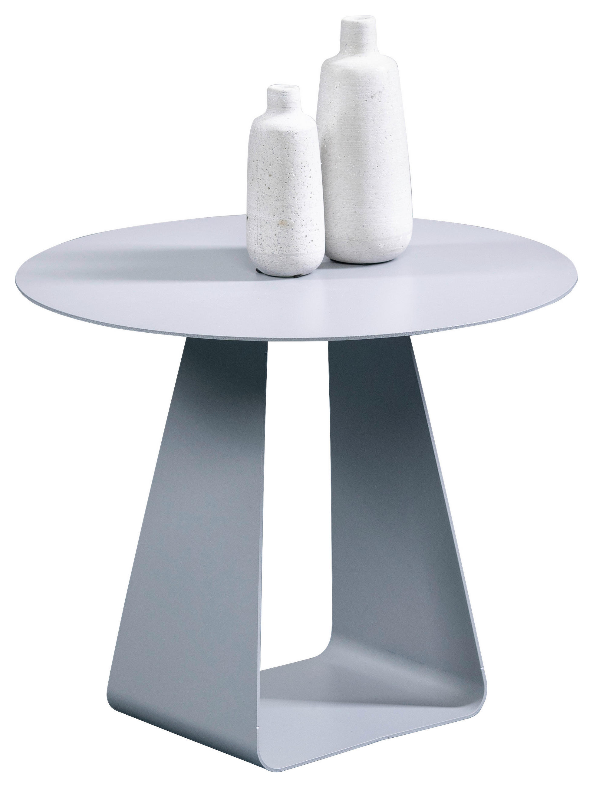 BEISTELLTISCH 45/45/38 cm Grau rund  - Grau, Design, Metall (45/45/38cm) - Xora