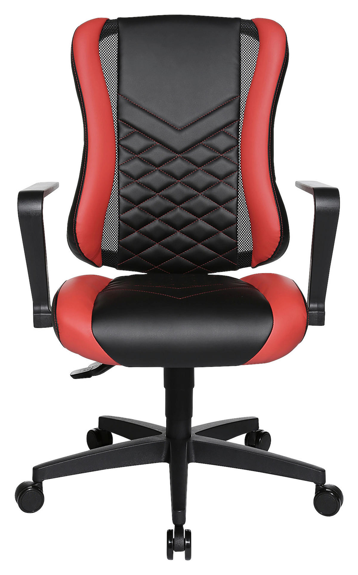 GAMINGSTUHL Rot, Schwarz Kunststoff, Textil   - Rot/Schwarz, Design, Kunststoff/Textil (47,5/99-107/44cm) - Dieter Knoll