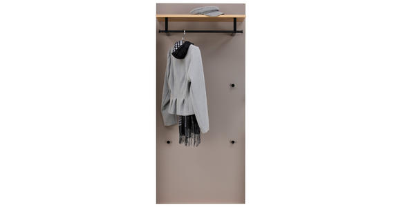 GARDEROBENPANEEL in 68/154/29 cm - Eiche Bianco/Greige, Design, Holzwerkstoff (68/154/29cm) - Moderano