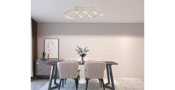 LED-DECKENLEUCHTE 80/17/23 cm   - Sandfarben, Design, Kunststoff/Metall (80/17/23cm) - Novel