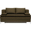 BOXSPRINGSOFA in Flachgewebe Grün  - Chromfarben/Grün, Design, Textil/Metall (200/93/107cm) - Novel