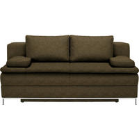 BOXSPRINGSOFA in Flachgewebe Grün  - Chromfarben/Grün, Design, Textil/Metall (200/93/107cm) - Novel