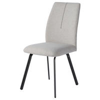 STOL, kovina, tekstil črna, svetlo siva  - črna/svetlo siva, Design, kovina/tekstil (45/90/59cm) - Hom`in