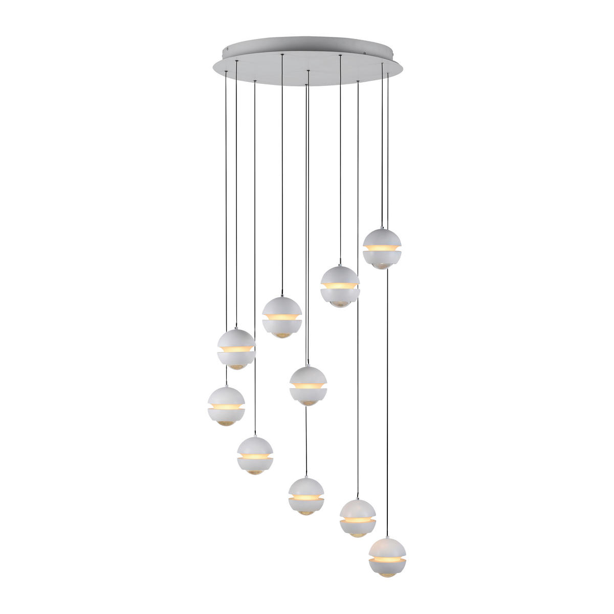 LED-PENDELLEUCHTE 55/55/220 cm  - Weiß, Design, Kunststoff/Metall (55/55/220cm) - Schöner Wohnen