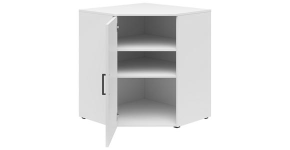 ECKKOMMODE 71,5/83/71,5 cm in Weiß - Anthrazit/Schwarz, MODERN, Holzwerkstoff/Kunststoff (71,5/83/71,5cm) - Carryhome