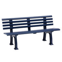 GARTENBANK 150/74/54 cm   - Blau, Basics, Kunststoff (150/74/54cm) - Modante