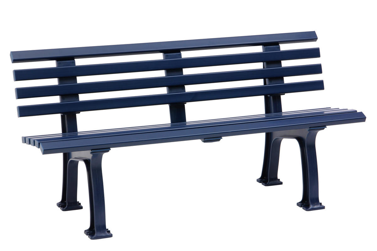 GARTENBANK 150/74/54 cm   - Blau, Basics, Kunststoff (150/74/54cm) - Modante