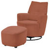 SESSEL Cord Orange    - Schwarz/Orange, Design, Textil/Metall (80/96/88cm) - SetOne by Musterring