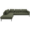 ECKSOFA Flachgewebe Grün  - Schwarz/Grün, Design, Textil/Metall (270/308cm) - Pure Home Lifestyle