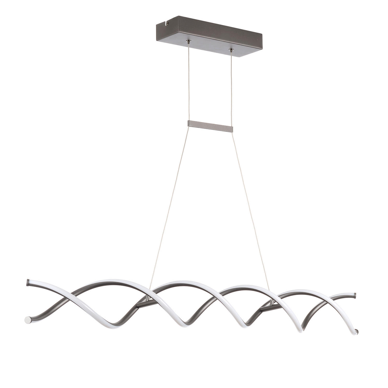 LED-HÄNGELEUCHTE 105/15/150 cm  - Klar/Chromfarben, Design, Glas/Metall (105/15/150cm)