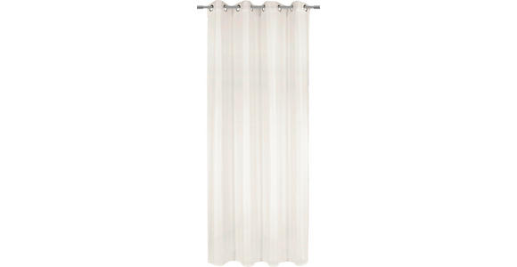 ÖSENVORHANG transparent - Naturfarben, Basics, Textil (140/245cm) - Boxxx