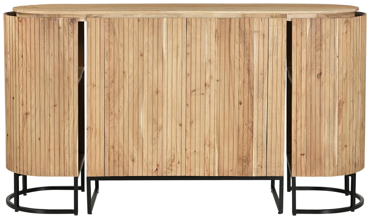 KÜCHENINSEL 180/105/50 cm  in Naturfarben  - Naturfarben, Design, Holz/Metall (180/105/50cm) - Livetastic