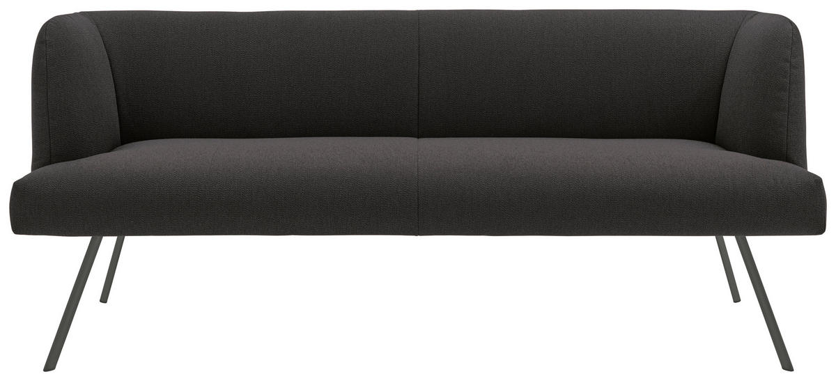 SITZBANK in Metall, Textil Anthrazit  - Anthrazit, Design, Textil/Metall (200/87/64cm) - Venjakob