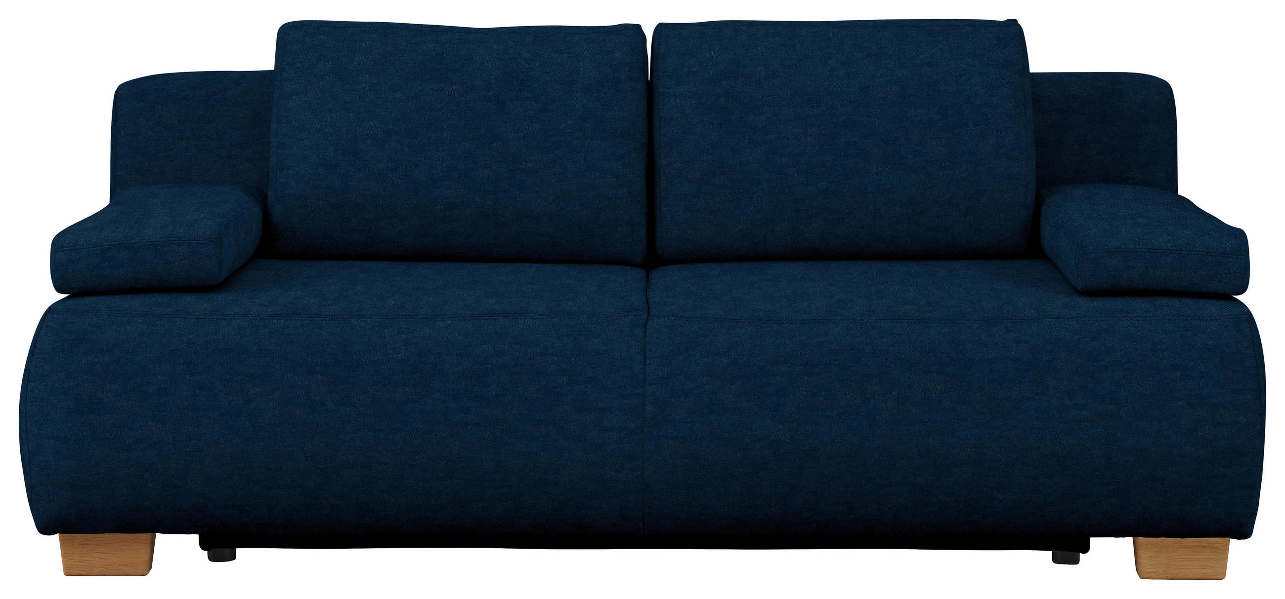 BOXSPRINGSOFA in Webstoff Dunkelblau  - Naturfarben/Dunkelblau, Design, Holz/Textil (205/93/108cm) - Venda