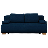 BOXSPRINGSOFA in Webstoff Dunkelblau  - Naturfarben/Dunkelblau, Design, Holz/Textil (205/93/108cm) - Venda