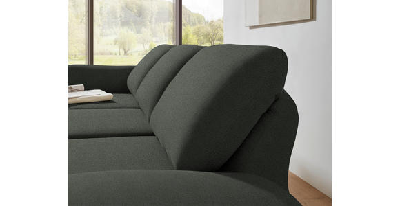 ECKSOFA  in Flachgewebe Grün  175-224/255-365 cm  - Schwarz/Grün, Design, Textil/Metall (175-224/255-365cm) - Dieter Knoll