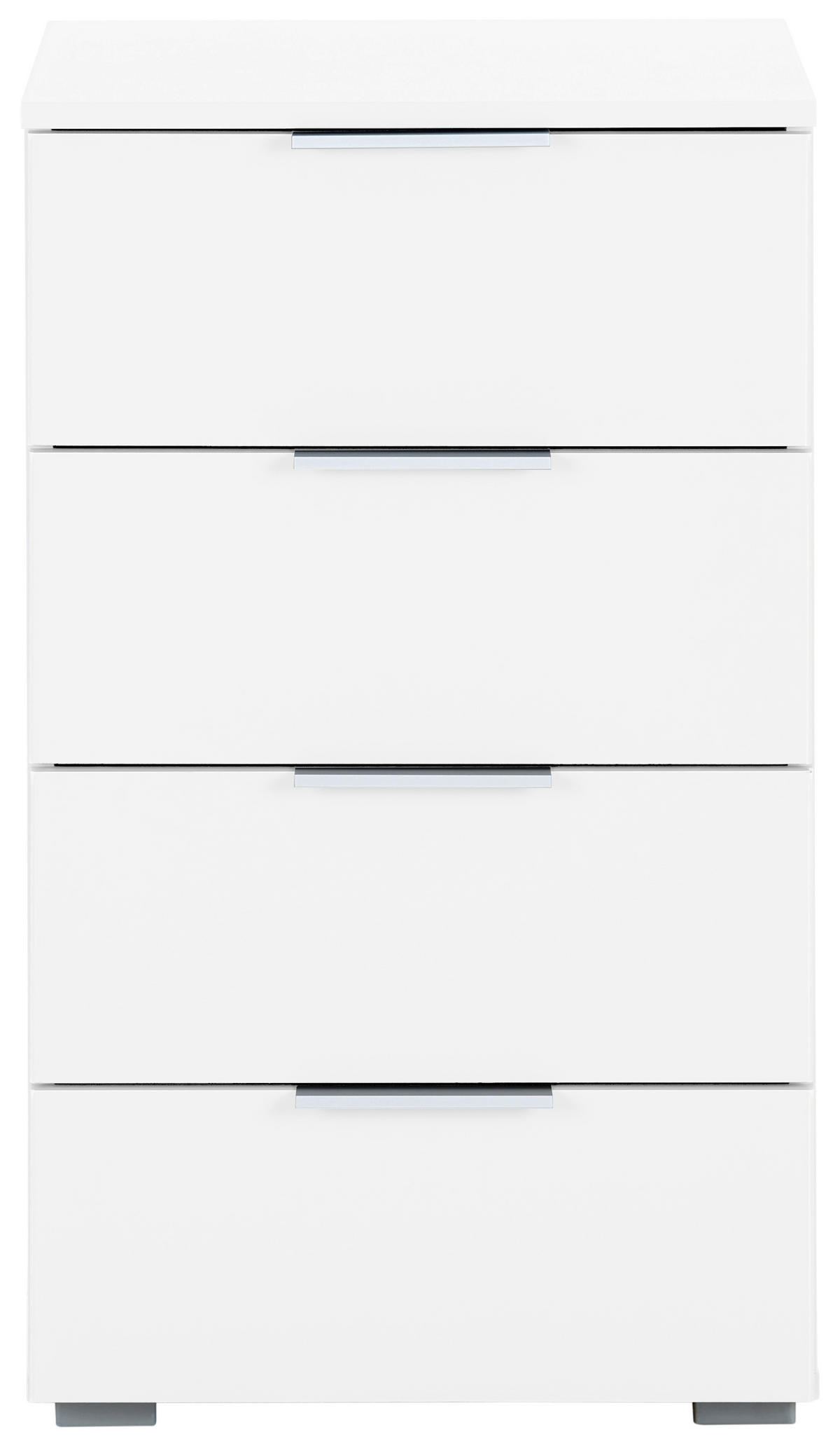 ÉJJELISZEKRÉNY fehér  - alumínium színű/fehér, Modern, faalapú anyag (47/81/42cm) - Rauch Möbel