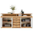 SIDEBOARD 195/88/38 cm  - Alufarben/Schwarz, Basics, Holzwerkstoff/Kunststoff (195/88/38cm) - Xora