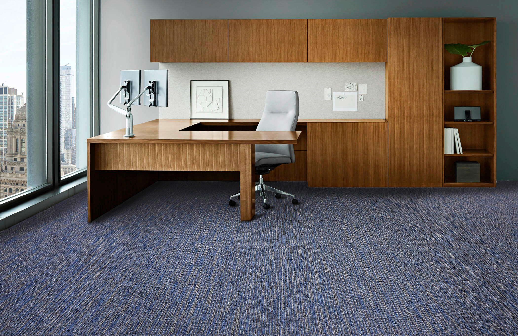 Teppichfliese Ambition 83 - Blau/Grau, Basics, Textil (50/50cm)