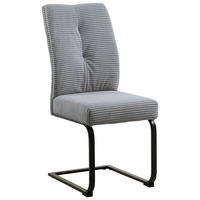 SCHWINGSTUHL  in Eisen Cord  - Schwarz/Grau, Design, Textil/Metall (44/99/62cm) - Carryhome