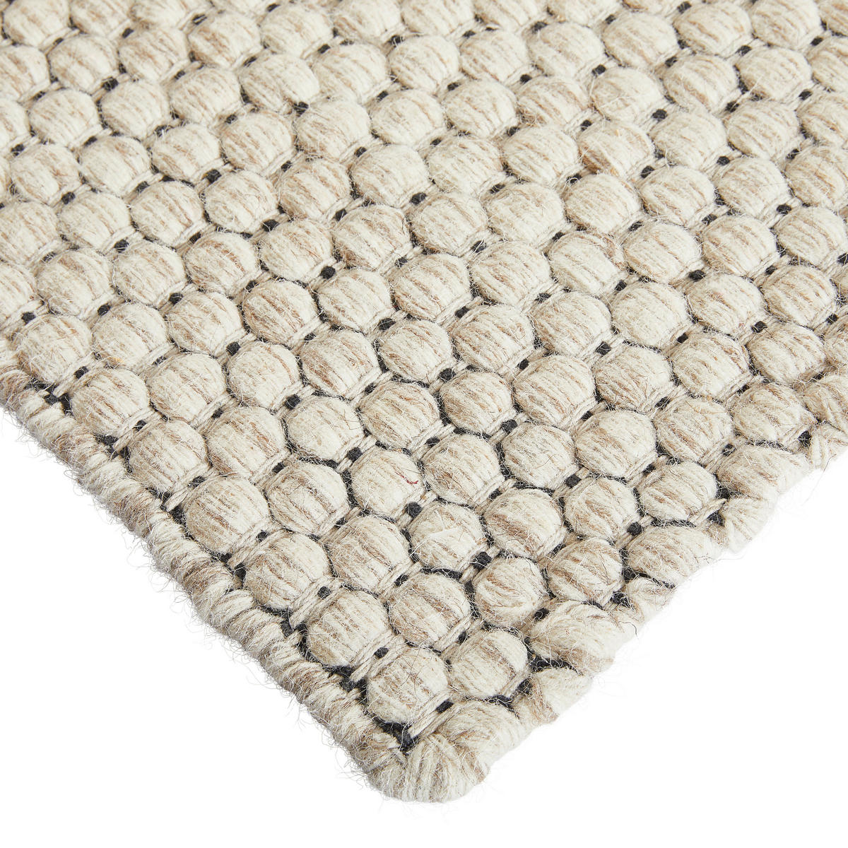 RUČNE TKANÝ KOBEREC, 130/190 cm, biela - biela, Konventionell, textil (130/190cm) - Boxxx