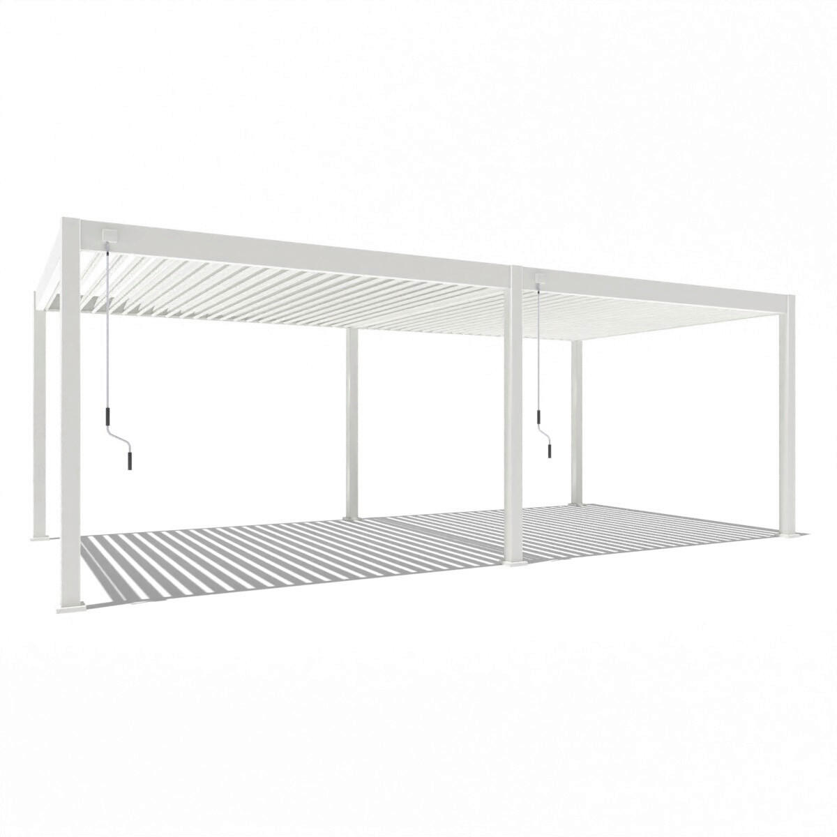 PERGOLA 360/255/720 cm   - Weiß Hochglanz, Basics, Metall (360/255/720cm) - Gardenson