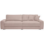 BIGSOFA in Cord Rosa  - Schwarz/Rosa, MODERN, Kunststoff/Textil (278/93/112cm) - Carryhome