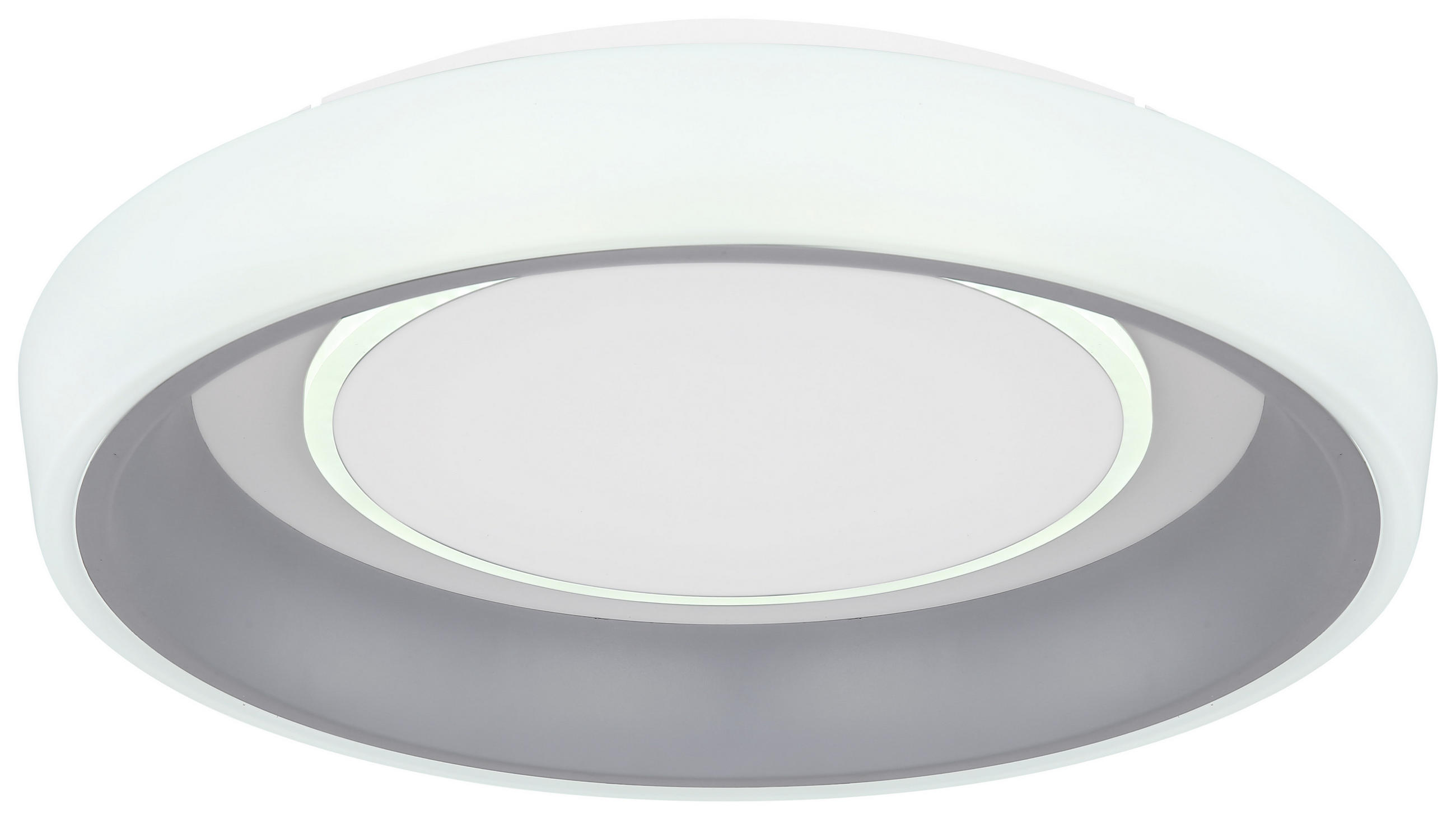 LED-DECKENLEUCHTE Tabano 50/9,5 cm   - Anthrazit/Opal, Basics, Kunststoff/Metall (50/9,5cm) - Globo