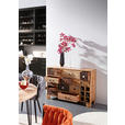 SIDEBOARD Akazie, Mangoholz massiv Multicolor, Naturfarben  - Dunkelbraun/Messingfarben, Design, Holz/Metall (114/80/39cm) - Landscape