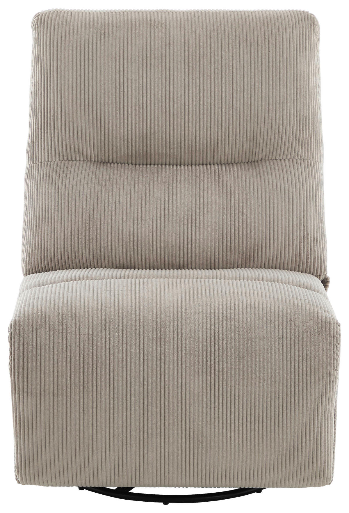 RELAXSESSEL Cord Rücken echt    - Schwarz/Grau, Design, Textil/Metall (74/105/92cm) - Carryhome