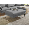 ECKSOFA  in Flachgewebe Hellgrau  255-365/175-224 cm  - Hellgrau/Schwarz, Design, Textil/Metall (255-365/175-224cm) - Dieter Knoll