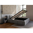 POLSTERBETT Lattenrost, Bettkasten Dunkelgrau 140/200 cm - Dunkelgrau/Schwarz, Design, Holz/Textil (140/200cm) - Carryhome