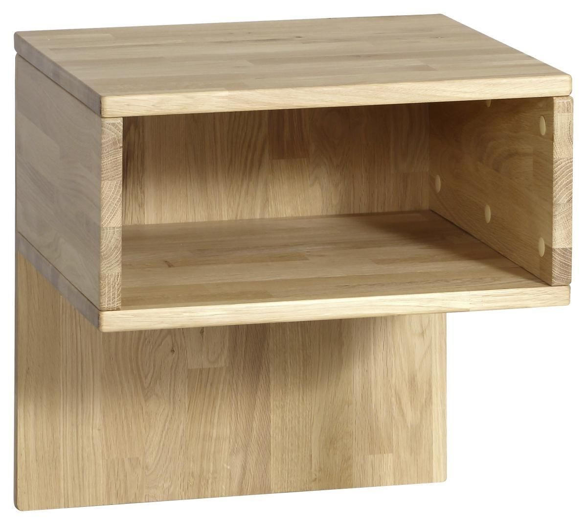 NACHTSCHRANK 40/44/40 cm Eiche teilmassiv  - Eichefarben, Natur, Holz (40/44/40cm) - Linea Natura