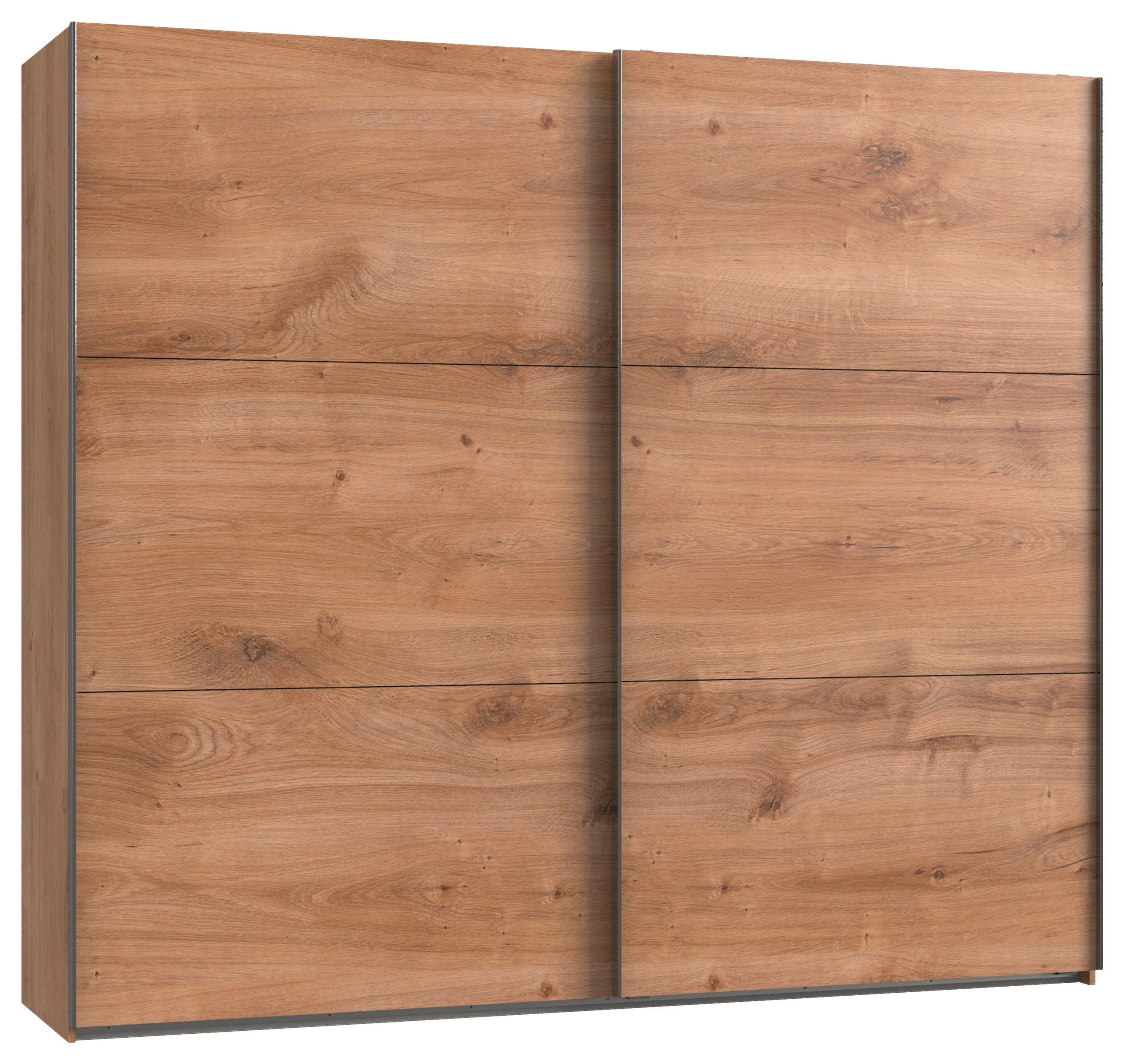 SCHWEBETÜRENSCHRANK  in Eichefarben  - Chromfarben/Eichefarben, MODERN, Holzwerkstoff (250/216/65cm) - MID.YOU