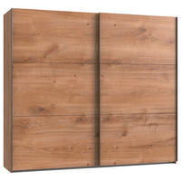 SCHWEBETÜRENSCHRANK Eichefarben  - Chromfarben/Eichefarben, Modern, Holzwerkstoff (250/216/65cm) - MID.YOU