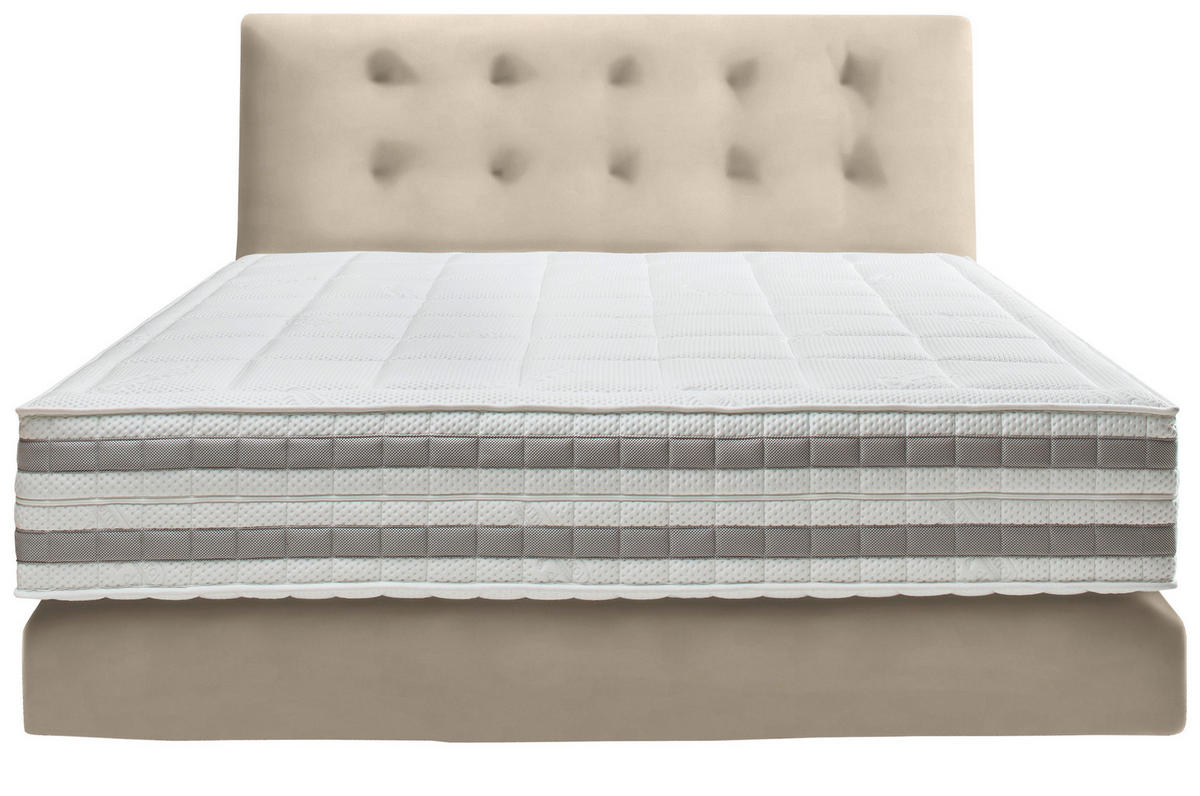 BOXSPRINGBETT 160/200 cm  in Naturfarben  - Naturfarben, KONVENTIONELL, Holz/Textil (160/200cm) - Dieter Knoll