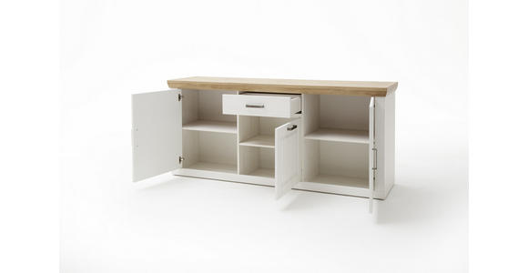 SIDEBOARD Brixen in 183/85/50 cm - Eichefarben/Schwarz, Basics, Holzwerkstoff/Metall (183/85/50cm) - Landscape