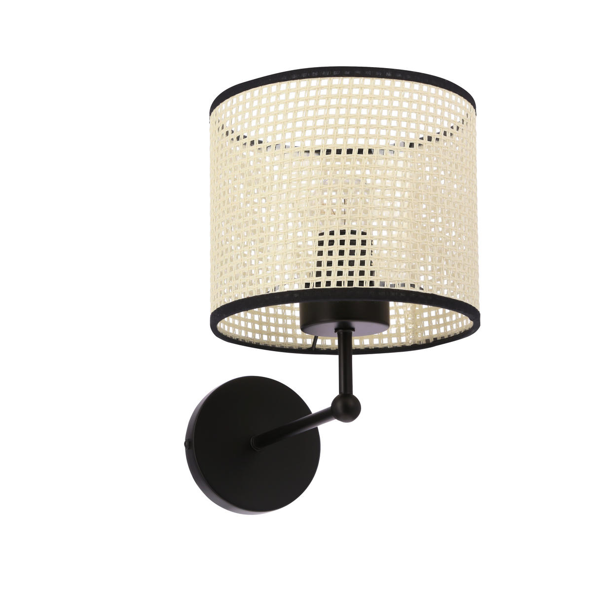WANDLEUCHTE Topi 20/28/26 cm   - Chromfarben, Natur, Kunststoff/Metall (20/28/26cm)