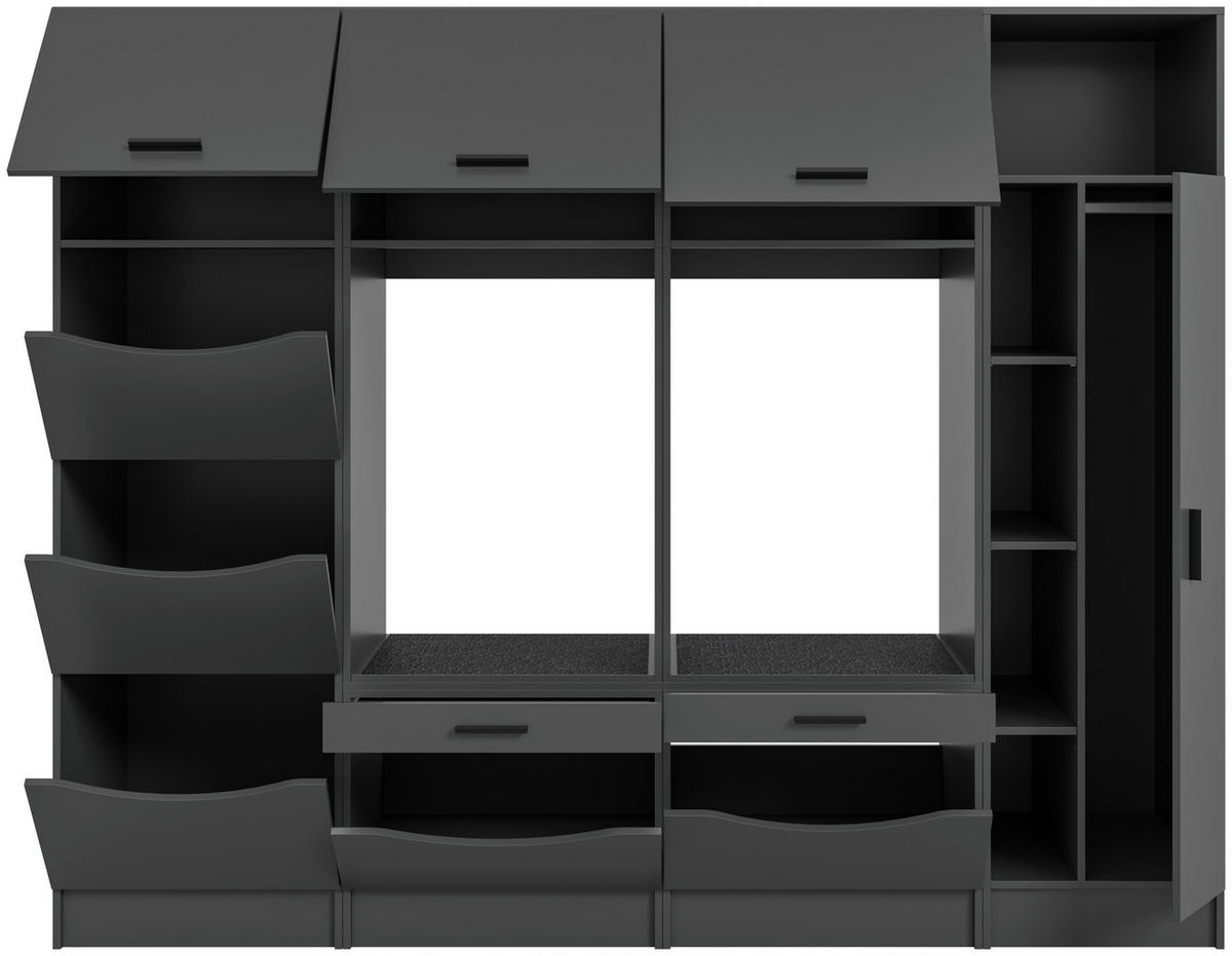 HAUSWIRTSCHAFTSRAUM 242/195/68 cm  in Anthrazit  - Anthrazit, Basics, Holzwerkstoff (242/195/68cm) - MID.YOU