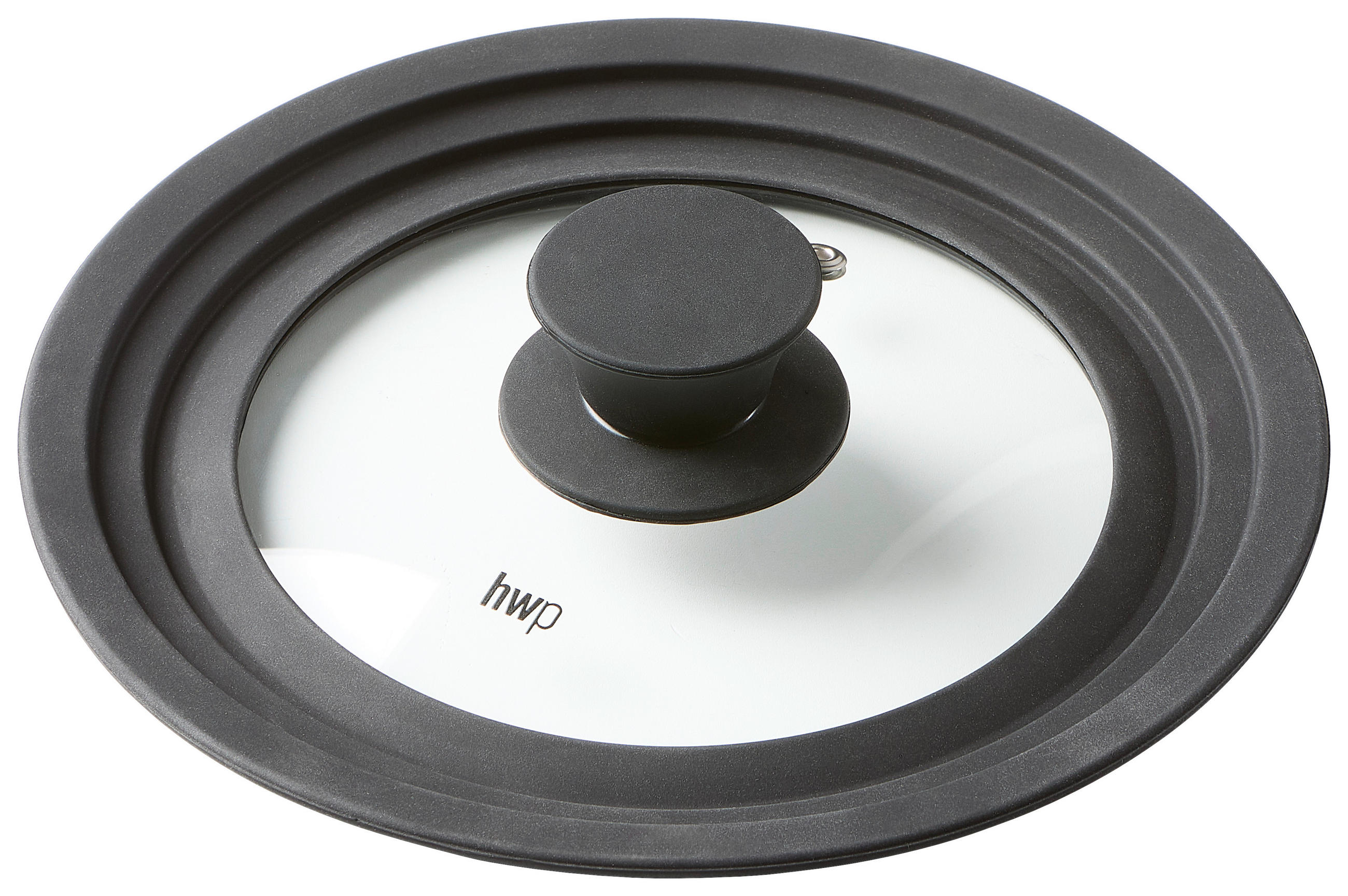 POKLOPAC  21 cm   - crna, Osnovno, staklo/metal (21cm) - Homeware Profession.