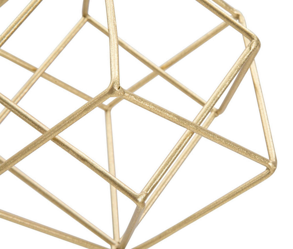 Skulptur Decor Cube - Goldfarben/Weiß, Basics, Stein/Metall (16/52.5/18cm)