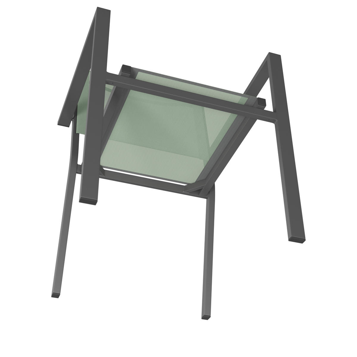 STAPELSESSEL Aluminium Anthrazit, Grün  - Anthrazit/Grün, Design, Textil/Metall (57/88/58cm) - Ambia Garden