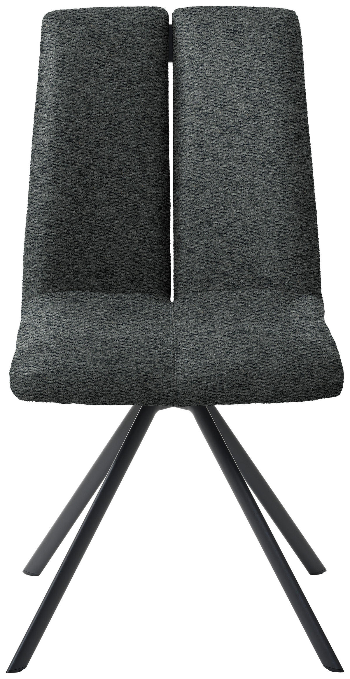 STUHL  Stoffauswahl Webstoff  - Anthrazit/Schwarz, Design, Textil/Metall (50/92/64cm) - Venjakob