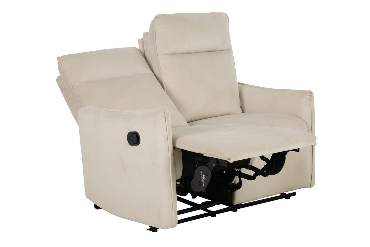 SITZGARNITUR in Samt Beige  - Beige, Konventionell, Textil/Metall (72/102/85.5cm) - P & B