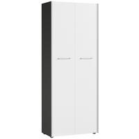 AKTENSCHRANK Graphitfarben, Weiß  - Graphitfarben/Weiß, MODERN, Holzwerkstoff (75/196/40cm) - Germania